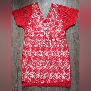 Soiéblu Red Lace Dress Size 3X